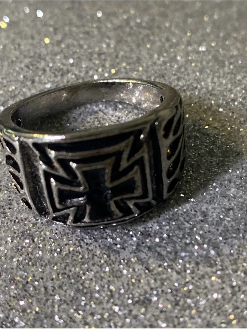 Vintage Antique Silver Tone West Coast Choppers Motorcycle Ring - Size 11